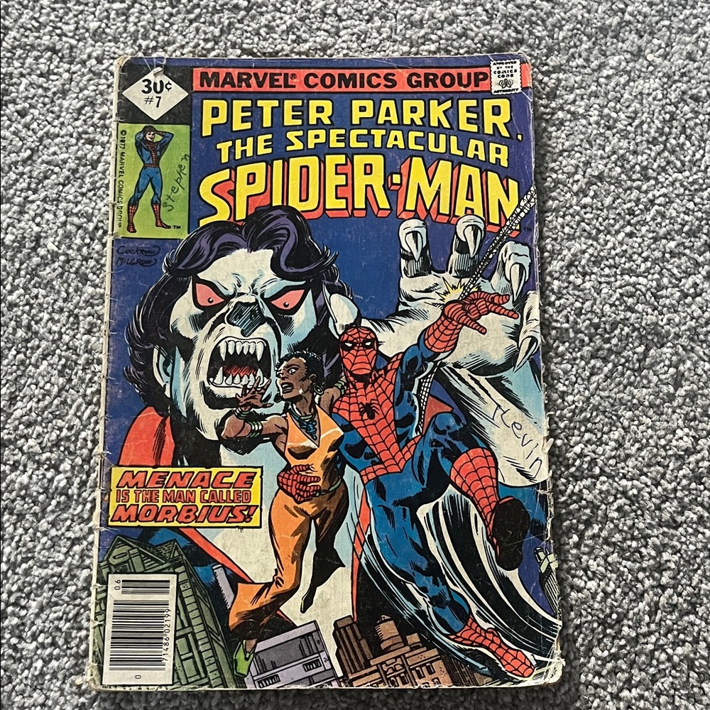 Marvel The Spectacular Spider-Man Comic with Red and Blue Cover